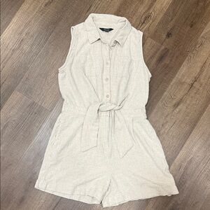 Simply Vera Vera Wang Sleeveless Cream Jumpsuit